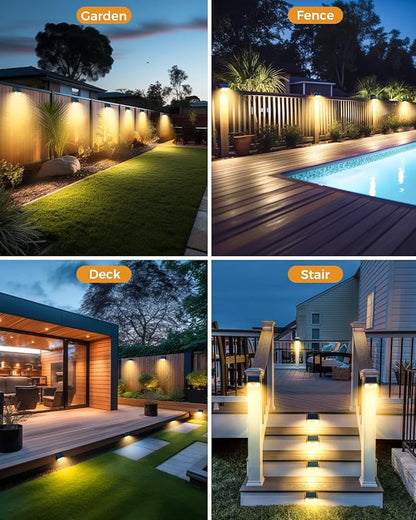 vighep 12 Pack Solar Fence Lights Waterproof, Motion Sensor Deck Lights Outdoor - Image 7