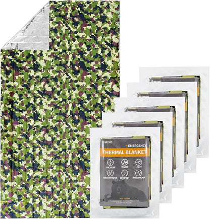 5-Pack Mylar Survival Blanket by Unknown