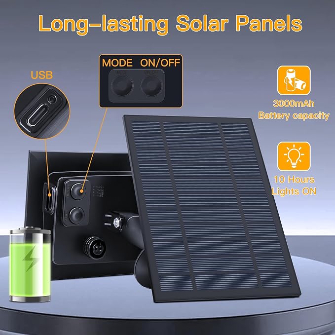 Ollny 60FT Solar Lights Outdoor, Waterproof Remote Control Dimmable Timers - Image 2