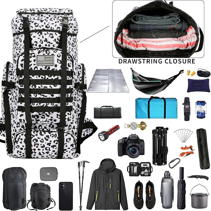 Hiking Backpack for Men 70L/100L Camping Backpack Military Rucksack Molle 3 - Image 3
