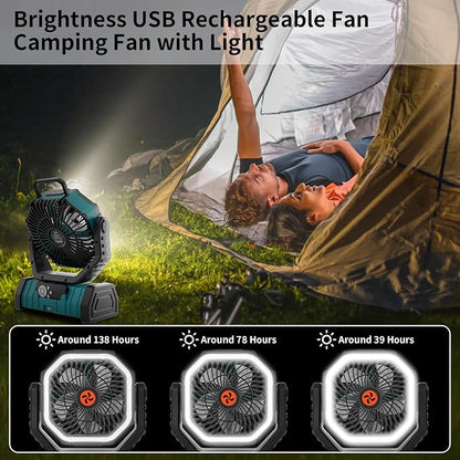20000mAh Outdoor Camping Fan Battery Operated, Portable Rechargeable Battery - Image 5