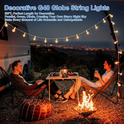 100ft Outdoor G40 LED Globe String Lights Dimmable Shatterproof Waterproof - Image 5
