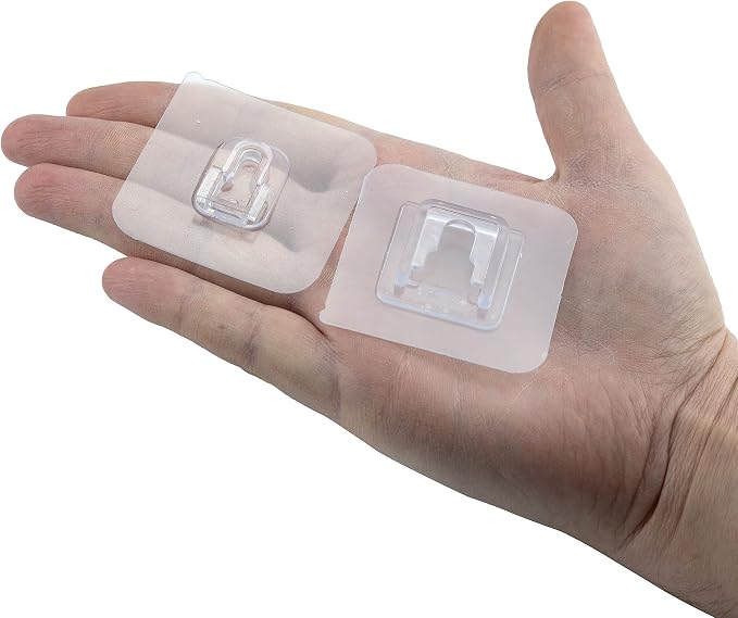 IFAMIO 30 Pack Double Sided Adhesive Wall Hooks Self-Adhesive Nail Free No - Image 7