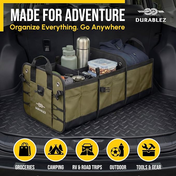 Heavy Duty 3-Section Trunk Organizer – Extra Large Collapsible & Foldable Cargo - Image 3