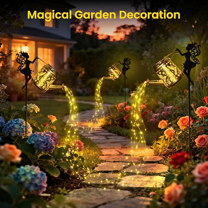 X-PREK Solar Lights Outdoor Waterproof, Fairy Solar Garden Lights Outdoor - Image 3