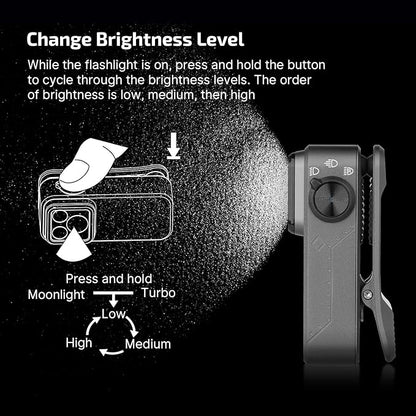 OLIGHT Oclip Pro EDC Flashlight Clip-on Light, Rechargeable 500 Lumens - Image 5