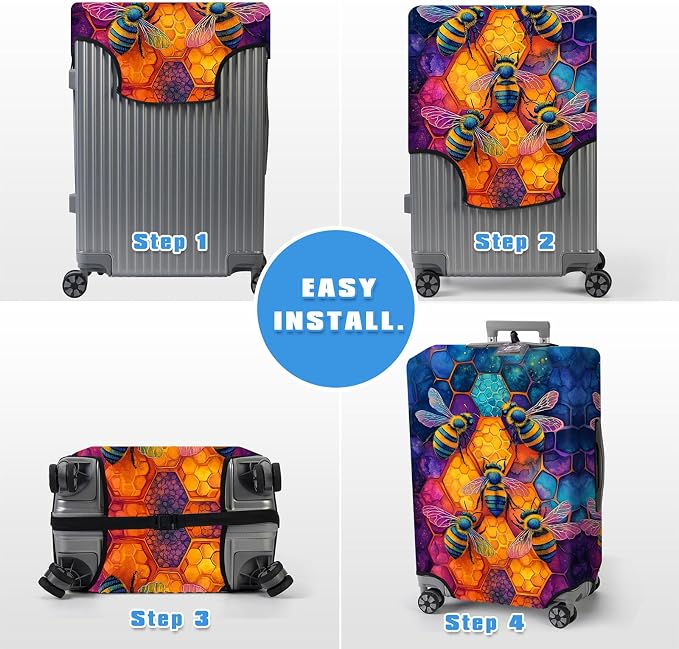 Luggage Cover Protector for 19-20 Inch Suitcases, TSA Approved Elastic Travel - Image 6