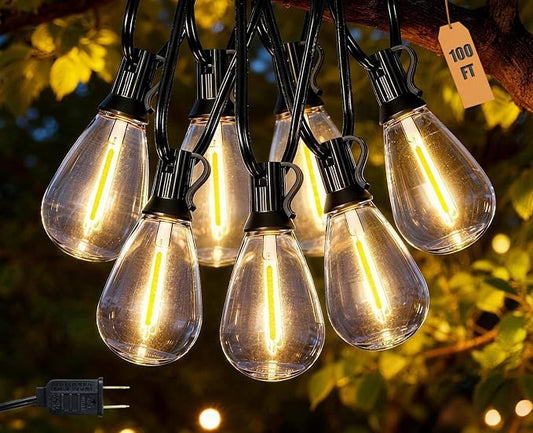 100FT Outdoor String Lights Waterproof by Unknown