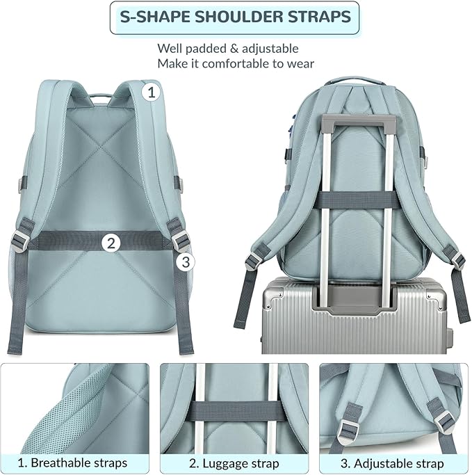 Lohol Multi-Pocket Backpack for School College Travel, Heavy Duty Big Bookbag - Image 5