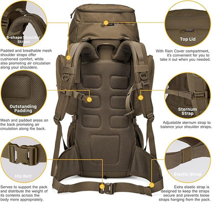Mardingtop 60L Military Internal Frame Backpack - Image 5