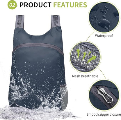 20L Ultra Hiking-Daypack Lightweight Foldable Travel Packable Backpack - Image 4