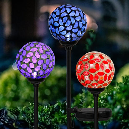 VCUTEKA Solar Garden Decorative Lights Outdoor, Mosaic Solar Light Waterproof - Image 7