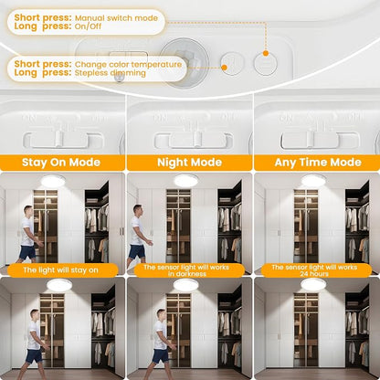 SunRider 12 Inch Rechargeable Motion Sensor LED Ceiling Light - Image 3