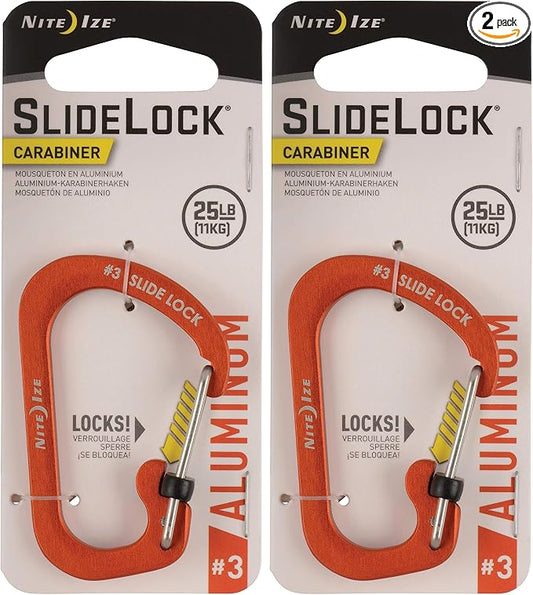 Nite Ize SlideLock Carabiner Aluminum, Size #3 by Nite+Ize