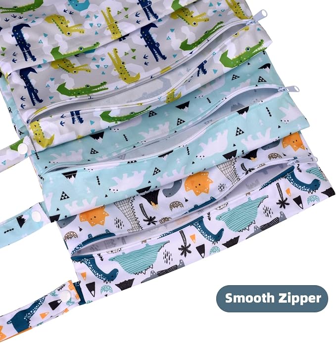 3pcs Cloth Diaper Wet Dry Bags Waterproof Reusable - Image 3