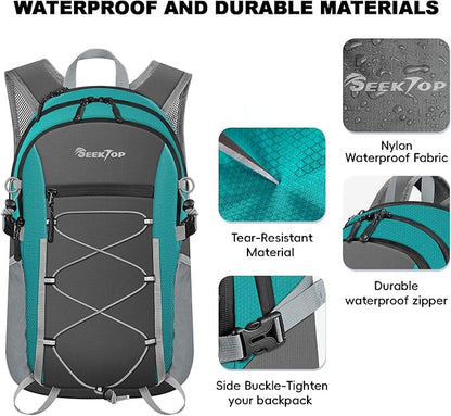 Seektop 20L Foldable Waterproof Hiking Backpack, Ultralight Small Lightweight - Image 2