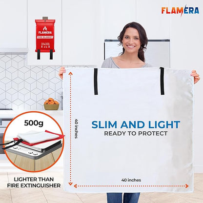Emergency Fire Blanket for Home and Kitchen Fireproof and Fire Suppression - Image 3