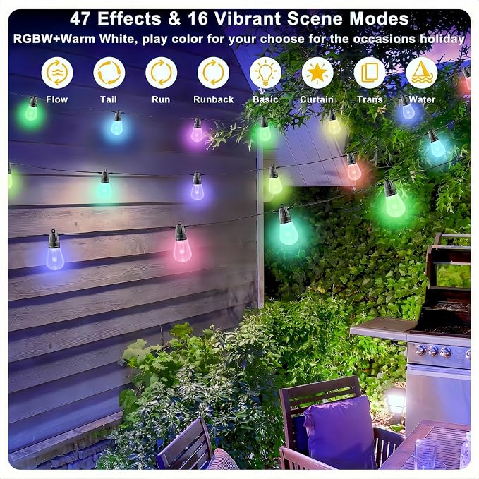 Outdoor String Lights 49ft, Outdoor Lights - Image 5