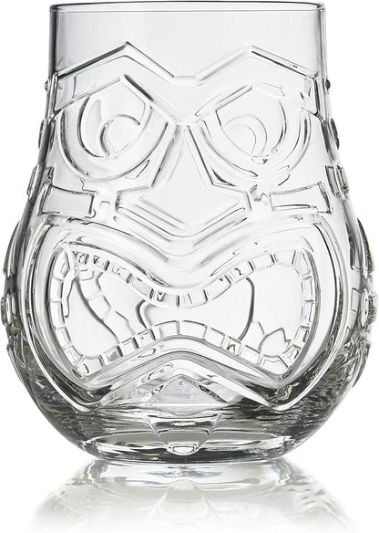 Libbey Tiki Split Glass Tumbler Set, Vintage-Style Quirky Drinking Glasses Set - Image 7