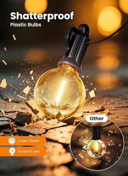 Outdoor String Patio Lights, 200FT 100 LED Patio Lights Waterproof, Connectable - Image 4