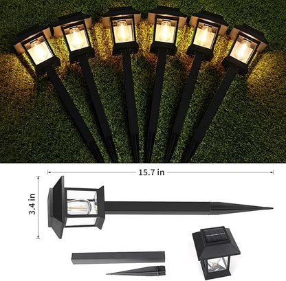 Greluna Solar Lights Outdoor, 6 Pack Waterproof Auto On/Off Solar Pathway Lights - Image 6