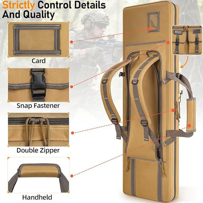 TORIBIO Double Rifle Case Soft Bag 32" 34" 36" 42" 46" 48'' 51“ 55” Gun Case - Image 7