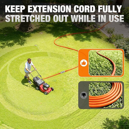 50 FT Outdoor Extension Cord Waterproof, 16/3 Gauge Heavy Duty 3 Prong Power - Image 6