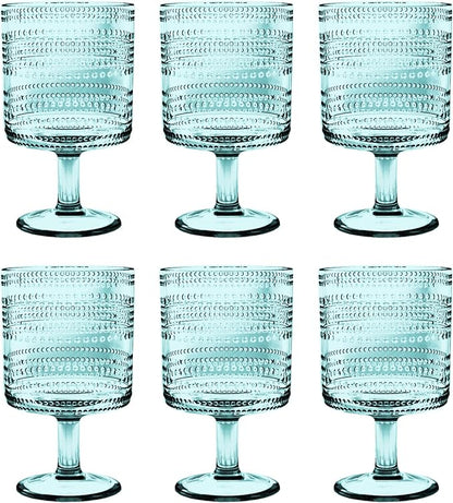 Beaded 14 oz Durable Acrylic Wine Glasses, Shatter-Resistant and by AbodeHomewares-TheDesignDestinationforTabletopDrinkwareKitchenandPet