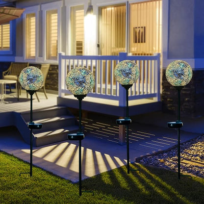 VCUTEKA Mosaic Solar Light, Solar Garden Decorative Lights Outdoor Waterproof - Image 6