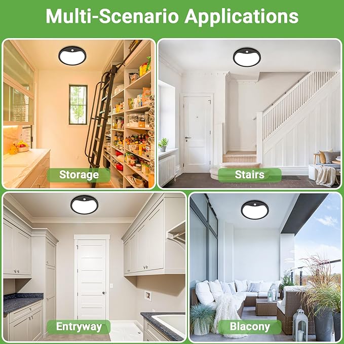 zemty 2Pack 7inch Motion Sensor Ceiling Lights Wired, 15W 1500lm 3CCT/3 - Image 7