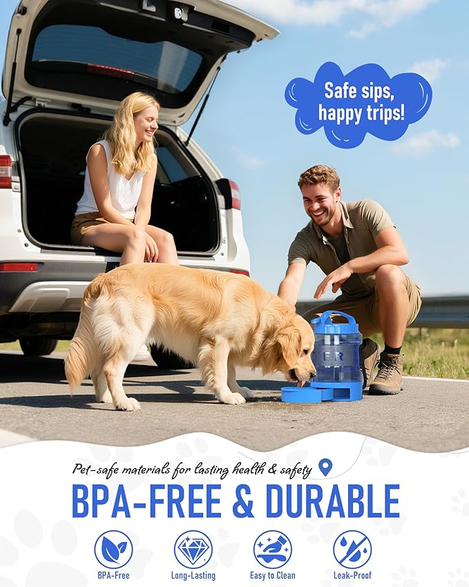 Portable Dog Travel Water Bottle, 77oz Large Dog Water Bowl Dispenser Portable - Image 2