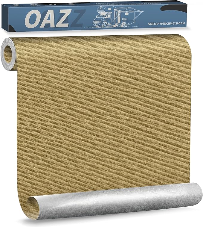 OAZ 16 x 79 inch Canvas Repair Patches Canvas Fabric Patch Self-Adhesive Fabric by OAZ