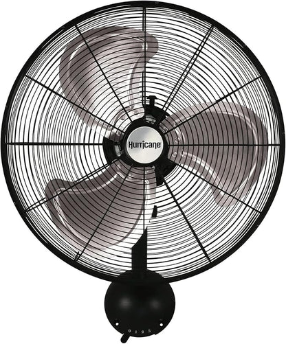 Hurricane Pro High Velocity Oscillating Metal Wall Mount Fan w/ 3 Speeds - Image 8