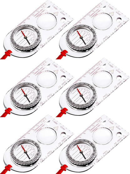 Gejoy 6 Pieces Orienteering Compass Bulk Scout Compass by Unknown