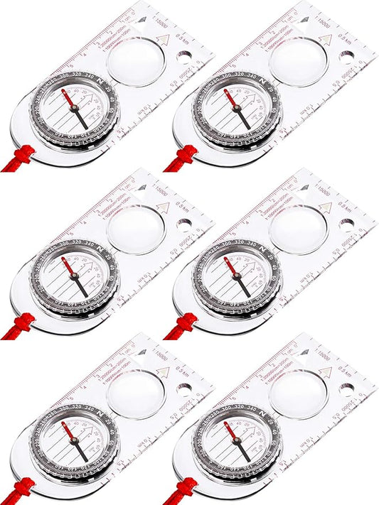 Gejoy 6 Pieces Orienteering Compass Bulk Scout Compass by Unknown