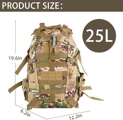 aiGear Tactical Backpack for Men, 25L Military Backpack, 3-Day Bug Out Bag for - Image 3