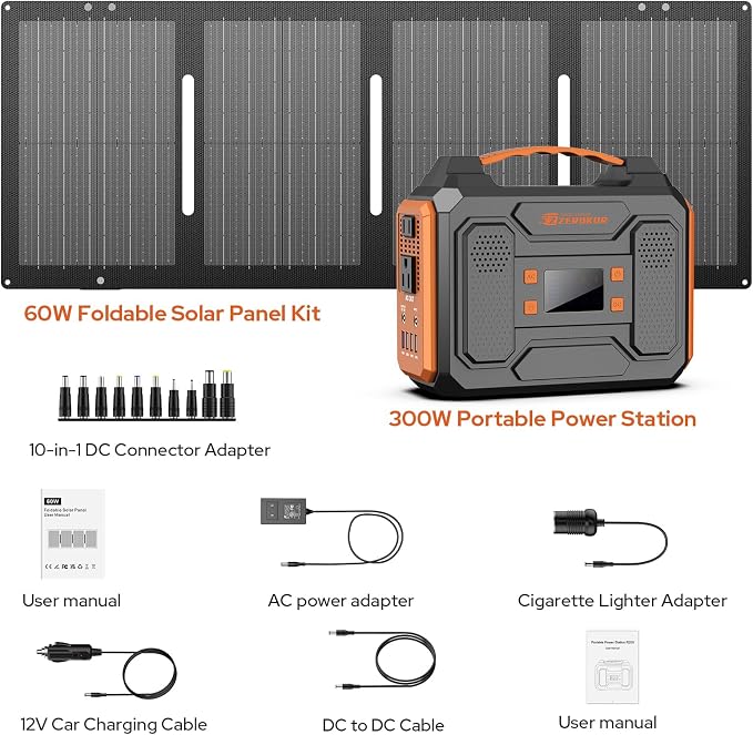 Portable Solar Generator, 300W Portable Power Station - Image 9