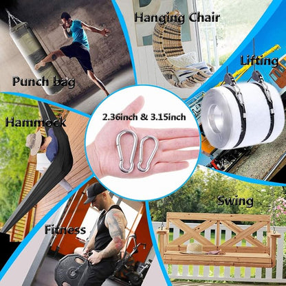 Spring Snap Hooks, 304 Stainless Steel Metal Clip Heavy Duty Rope Connector - Image 4