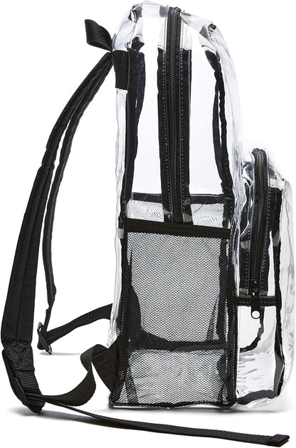 Amazon Basics Transparent Clear School Backpack, Water-Resistant PVC Plastic - Image 4
