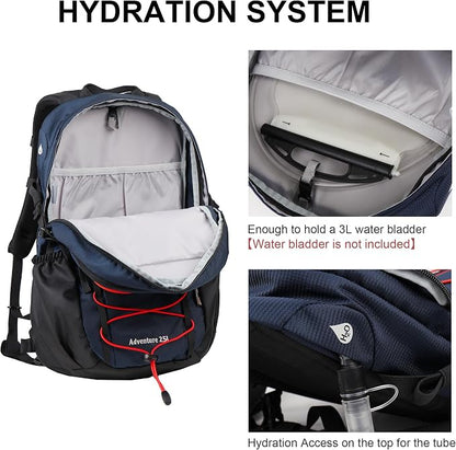 MOUNTAINTOP Hiking Backpack, 25/30L Camping Backpack, Men Women Hiking Daypack - Image 4