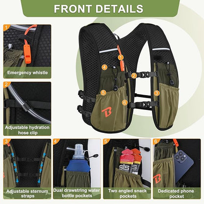 BECOJADDE Running Vest Hydration Backpack - Image 2