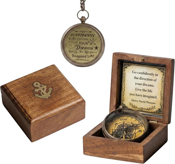 Handmade Brass Antique Compass - Image 5