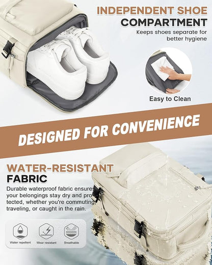 WONHOX Large Travel Backpack Carry on Flight Approved Laptop Work Business - Image 4