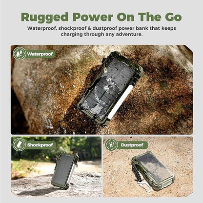 BLAVOR Solar Power Bank 20000mAh Built-in Cables, Wireless Charger - Image 6