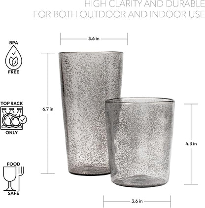 Fizz Bubbles Durable Acrylic 8-Piece Indoor/Outdoor Drinkware Set - Image 4
