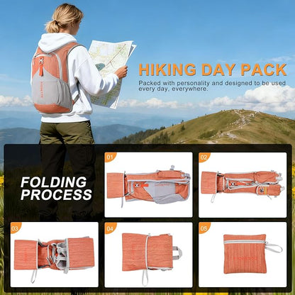 FIORETTO 15L Hiking Backpack for Women Men Mini Packable Backpack Lightweight - Image 9