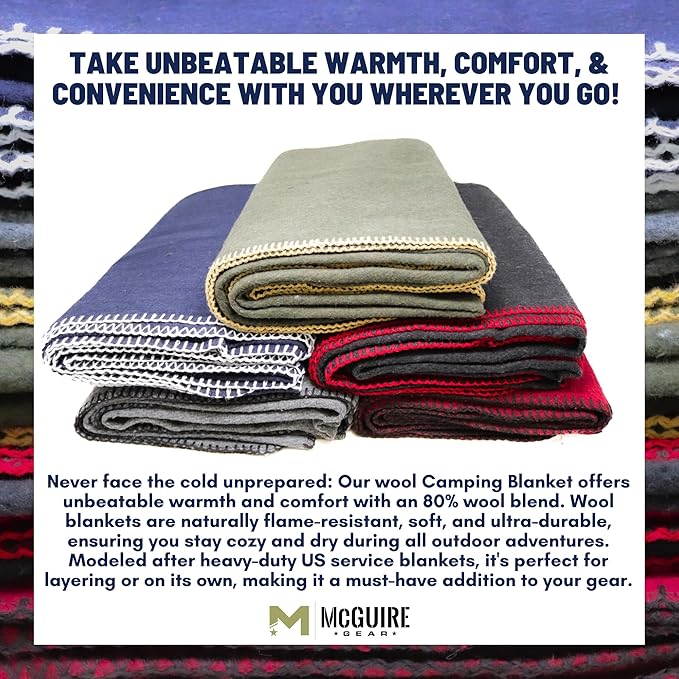 M MCGUIRE GEAR Heavy Duty Wool Blanket, and First Aid Use – Mil-Spec, Fire - Image 5
