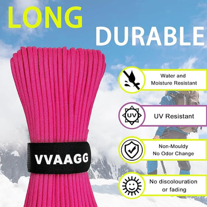 VVAAGG 1000 Paracord Rope, 50ft 12 Strand Parachute Cord - Image 4