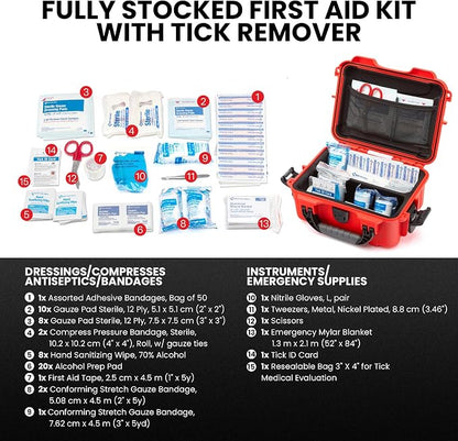 NANUK 904 Waterproof First Aid Kit 110pcs – Durable, Pre-Stocked First Aid - Image 2