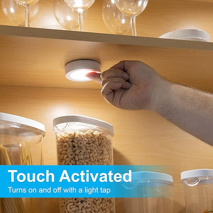 GE Wireless LED Tap-Lights, Battery Operated, 20 Lumens, Touch-Activated Puck - Image 3